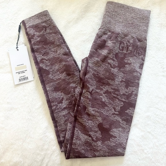 NWT Gymshark Original Camo Seamless Leggings sz XS - Picture 1 of 3